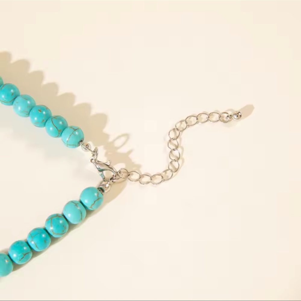 Turquoise Coral Necklace - Picture 5 of 7